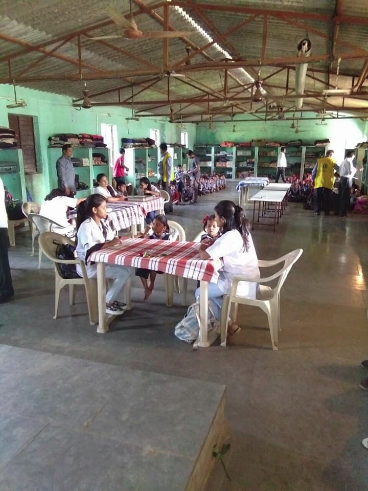 Camp organised by Lion's club of Malad-Dindoshi. Students examined around 650 children 